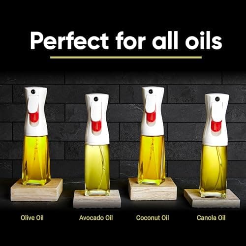 Quality Glass Olive Oil Sprayer White | for Cooking, Olive Oil Dispenser, for Kitchen Gadgets, Air Fryer, Salad, BBQ (Perfect for any Oil) 6