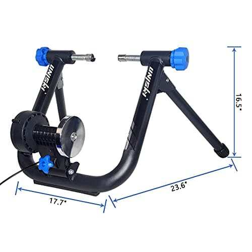 Unisky Bike Trainer Stand Indoor Riding Steel Heavy Duty Bicycle Exercise Stand 6 Speed Magnetic Resistance Stand for Road and Mountain Bikes 6