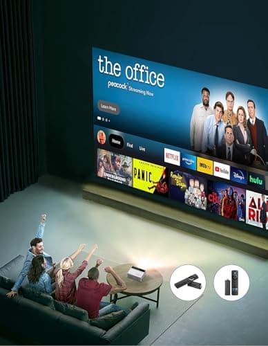 TMY Mini Projector, Native 1080P Projector with WiFi and Bluetooth, 4K Supported Portable Projector, Movie Projector Compatible with TV Stick Smartphone/HDMI/USB, indoor & outdoor use 9