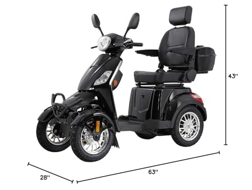 Mobility Scooter，Electric Mobility Scooter，Mobility Scooters for Adults，Heavy-Duty 4 Wheel Mobility Scooters,4 Wheel Scooter，Powered Mobility Scooters，All Terrain Mobility Scooter， (xl4l-black) 9