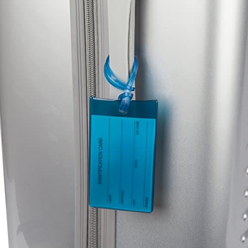 4 Pack TravelMore Luggage Tags for Suitcases, Flexible Silicone Travel ID Identification Labels Set for Bags & Baggage – Blue 6