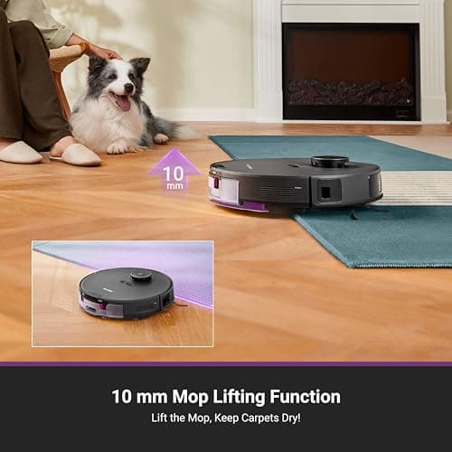 Eureka E20 Robot Vacuum with Bagless Self Emptying Station, Robotic Vacuum and Mop Combo, 45-Day Capacity, Upgraded 8000Pa Suction and Anti Hair-Tangling Brush, LiDAR Navigation, App Control 5