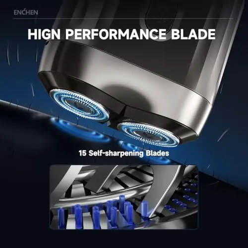 ENCHEN Electric Shavers for Men – Portable, Waterproof, Rechargeable Dual-Head Design, Close & Smooth Shaves, Travel-Size Pocket Fit for Men 5