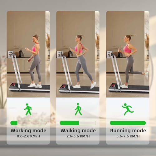 NAYSAYE Walking Pad Treadmill, Folding Walking Pad with Incline 2 in 1, Remote Control and App Compatibility, Portable Treadmill Under Desk Treadmill for Home and Small Spaces, 300 Lbs Capacity 7