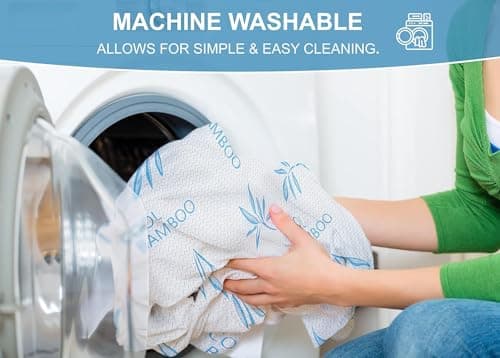 Cooling Bamboo Rayon Mattress Protector with Zipper - 100% Waterproof Size Mattress Cover - Soft & Breathable Jacquard Noiseless Mattress Pad Covers - Zippered Mattress Encasement (King) 5