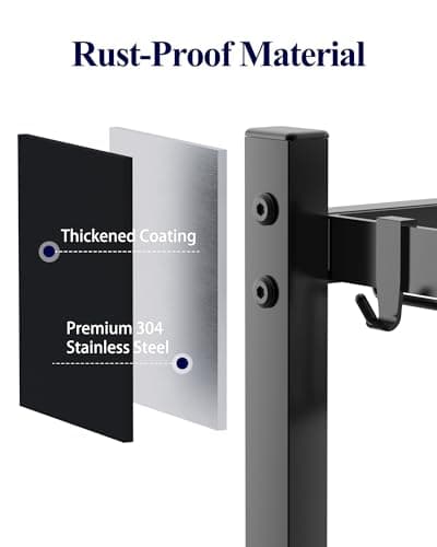 Kitsure Over The Sink Dish Drying Rack - 30.0" to 33.9" x 21.5", Adjustable Sink Drying Rack for Kitchen Sink with Multifunctional Baskets, Black 5