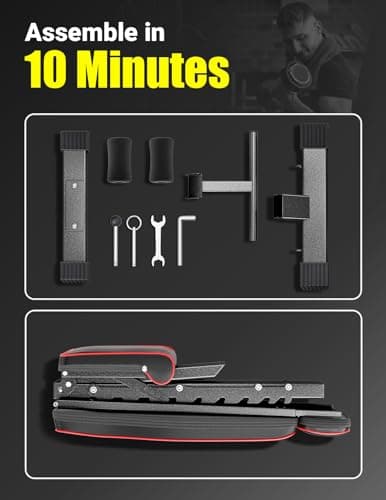 Yoleo Adjustable Weight Bench, 660LB Foldable Workout Bench with Extended Head/Neck Protection/Spine Support for Bench Press, Fast Folding Incline Decline Flat Bench 9