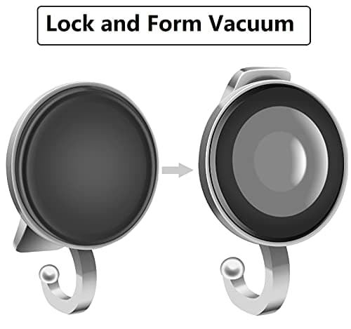 Soap Holder Shower, Suction Cup Soap Dish for Shower with 4 Hooks, 304 Stainless Steel, Silver 5