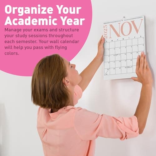 S&O Modern Vertical Wall Calendar from January 2025-June 2026 - Tear-Off Monthly Calendar - 18 Month Academic Wall Planner - Hanging Organizer to Track Anniversaries & Appointments - 13.5"x10.5”in 7