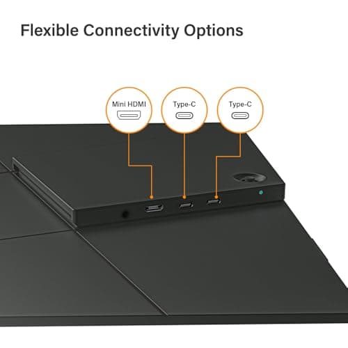 AG Neovo N1651 15.6 Inch OLED Portable Monitor 4K, 3840 ×2160P, Dual USB C, Mini HDMI, 10-bit Colors,100% DCI-P3, 100% sRGB, 400 Nits, 1ms, HDR True Black 400 Ready, Carrying Bag Included 7