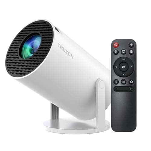 Mini Projector with WiFi 6 and Bluetooth 5.2, Built-in App Smart Portable Projector Support 4K&1080P FHD, 180° Rotatable, AutoKeystone, Android 11, Compatible with HDM/USB/TV Stick/Phone/Laptop