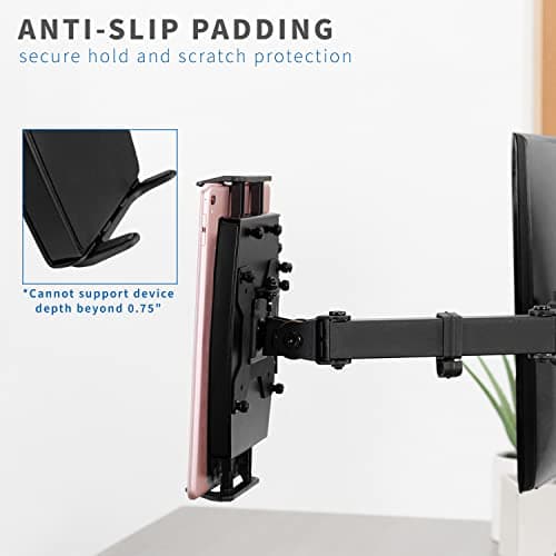 VIVO Universal VESA Mount Adapter for Tablets, 2-in-1 Laptops, & 15.6 inch Portable Monitors, Max VESA 100x100, Adjustable Laptop Holder, Black, MOUNT-UVM02 6