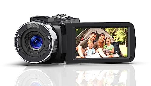 THPACIP Camcorder Video Camera 4K 48MP 30FPS with IR Night Vision,18X Digital Zoom Camera Recorder