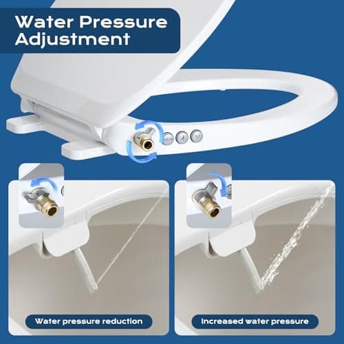 Bidet Toilet Seat – Non-Electric, Self-Cleaning Dual Nozzles for Frontal & Rear Wash, Adjustable Water Pressure, Slow-Close Lid, Fits Elongated Toilets – Hygienic & Eco-Friendly Upgrade (Elongated) 7