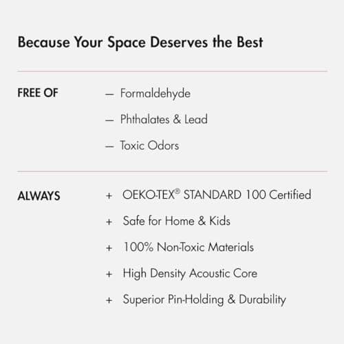 VIVELDA Large Bulletin Board 48"x36" - Office Wall Organizer to Replace your Old Cork Boards for Walls for Office Decor - 12-pack Felt Wall Panels for Use in Home Office Decor, Classroom Decor (Black) 7