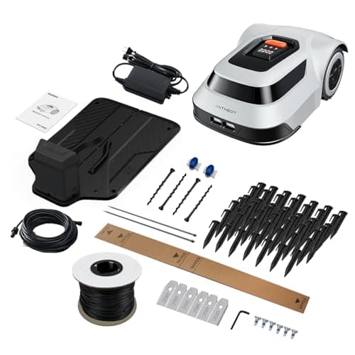 ANTHBOT Robot Lawn Mower with Max 180m Stable Boundary Wire - Recommended 550㎡, Max 900㎡, 300% Higher Efficiency of Grid-Shaped Mowing Path, Automatic Robotic Lawn Mower with Auto Mapping & Recharge 8