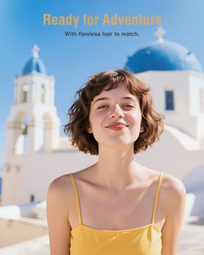 Europe Travel Curling Iron Mini: Dual Voltage Curling Iron for Traveling - Mini Travel Curling Irons 1 Inch with US Plug,Gold 450℉ for Thick/Coarse Short Hair 9