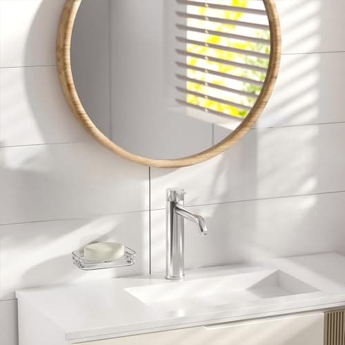 MJXKBB Soap Dish for Shower Clear Soap Holder with Self-Draining Design No Drilling Required Strong Fixation for RV Bathroom and Kitchen Easy to Clean and Space Saving（ Clear Adhesive 1 Pack） 6