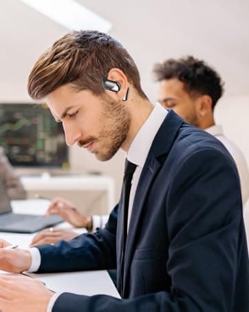 Open Ear Clip Wireless Earbuds Bone Conduction Headphones, Bluetooth 5.4, Open Ear Design for Running Fitness,office，Built-in Mic, IPX7 Waterproof, LED Display Charging Case,Ear Hooks Ear Buds 9