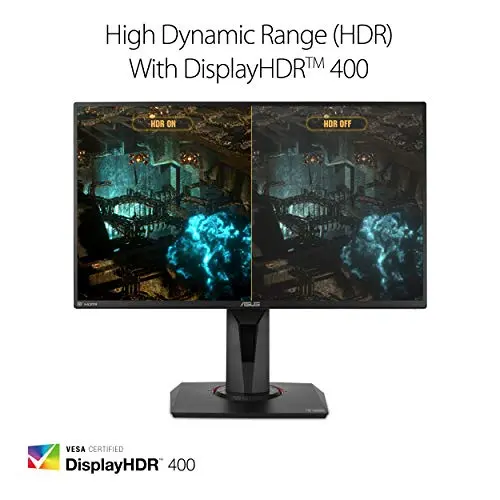 ASUS TUF Gaming VG259QM 24.5” Monitor, 1080P Full HD (1920 x 1080), Fast IPS, 280Hz, G-SYNC Compatible, Extreme Low Motion Blur Sync,1ms, DisplayHDR 400, Eye Care, DisplayPort HDMI Black 5