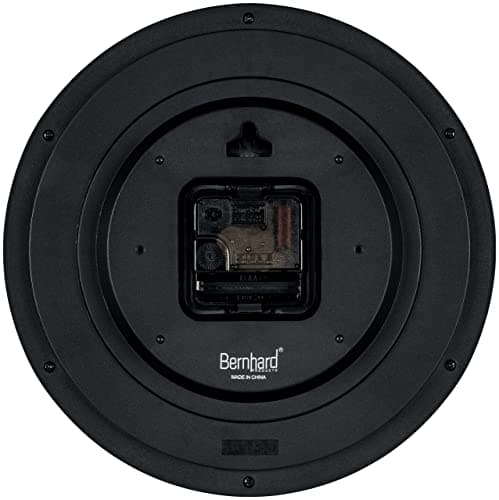 Bernhard Products Vintage Brown Wall Clock Silent Non Ticking 12 Inch Quality Quartz Battery Operated Round Decorative Easy to Read for Home Kitchen Living/Dining Room Bedroom Office Classroom School 8