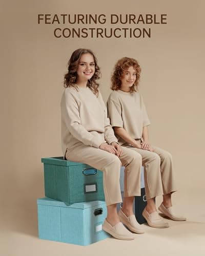 Oterri File Organizer, File Box, File Cabinet for Letter File Folder Storage, Hanging File Organizer for Office/Decor/Home,Document Organizer, 1 Pack,Black-Box Only 8