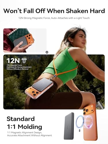 THREEKEY 0.5‘’ Ultra Slim for MagSafe 10K Portable Charger, 10000mAh Card Slim Magnetic Power Bank,15W Wireless Fast Charging Battery Pack for iPhone 17 Air 16 15 14 13 12 Pro Max Plus (Ice Gray) 7