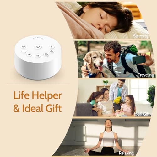 Color Noise Sound Machines Sleep White Noise Machine with 25 Soothing Sounds 32 Volume Levels 5 Timers and 4 Sound Categories and Memory Function for Kids Adults and Home 7