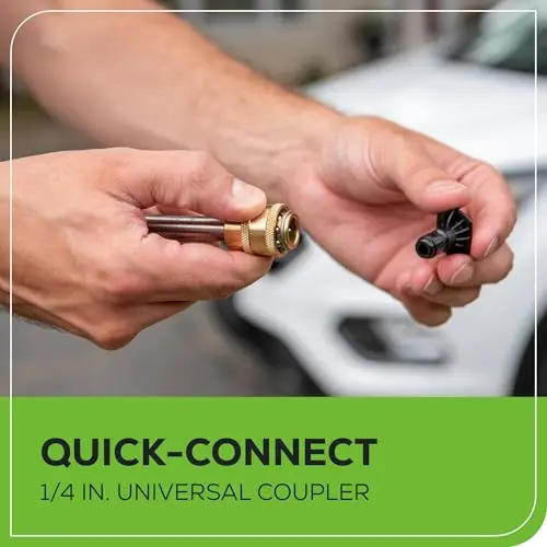 Greenworks 3000 PSI Pressure Washer (2.0 GPM Max) with Foam Cannon – Easily Remove Dirt and Grime on Siding, Fences, Patios, 8