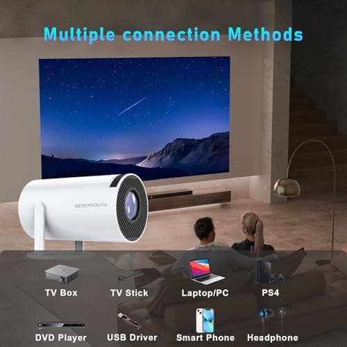 Arcade Vision Projector with Games Built in 36,000+ Retro Games, Gaming Video 2-IN-1 Projector 4K with 2 Wireless Controllers Gifts for Men/Teens/Kids 5