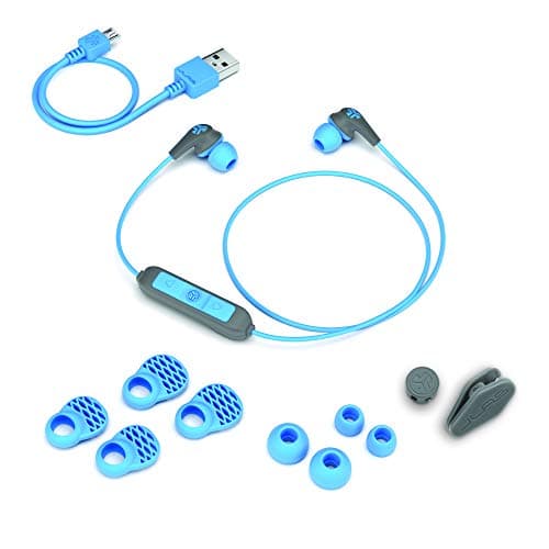 JLab JBuds Pro Bluetooth Wireless Signature Earbuds, Titanium 10mm Drivers, 10-Hour Battery Life, Music Controls, Noise Isolation, Bluetooth 4.1 Extra Gel Tips and Cush Fins, Graphite/Blue 7