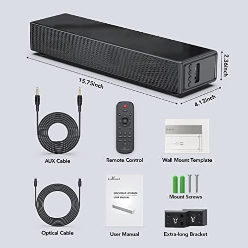 LARKSOUND 2.1 CH Sound Bar with Built-in Subwoofer, Small Soundbar for TV, PC, Gaming, Mini TV Speaker with Bluetooth/HDMI ARC/Optical/AUX/USB Connections 7