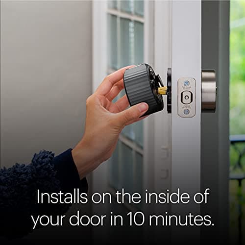 August Home, Matte Black Wi-Fi Connected Smart Keyless Entry Door Lock (4th Generation), Electronic Door Lock Fits Your Existing Deadbolt in Minutes, ‎AUG-SL05-M01-G01 5