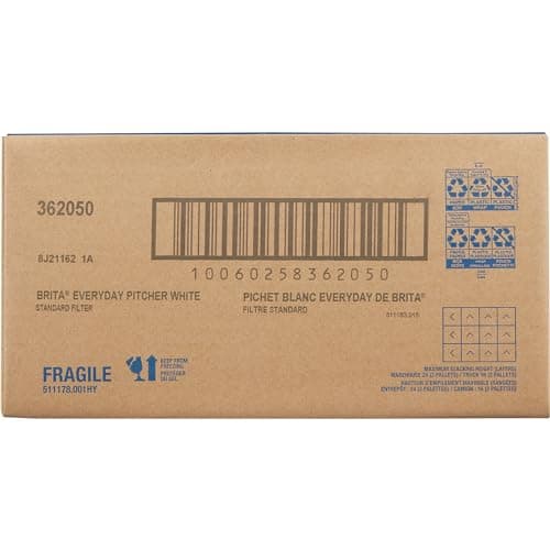 Brita Large Water Filter Pitcher for Tap and Drinking Water, Includes 1 Standard Filter, BPA-Free, Lasts Two Months, 10-Cup Capacity, Bright White 14