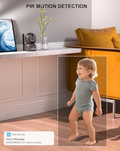 Xega 4G Cellular Security Camera Indoor Wireless, 2K PTZ No WiFi Camera for Home/RV/Travel/Pet/Baby with Phone App, Battery Powered Motion Detection Cloud/TF Built-in SIM Card(Subscription Required) 6