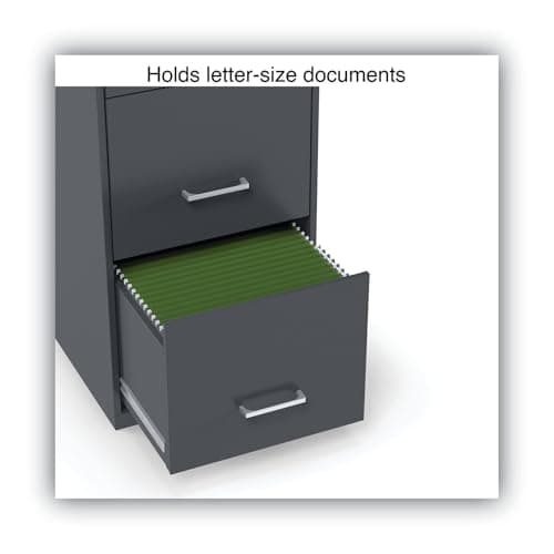 Alera Soho Vertical File Cabinet, 3 Drawers: Pencil/File/File, Letter, Charcoal, 14" X 18" X 26.9" 5