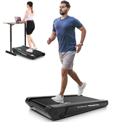 FUNMILY Small Walking Pad with Incline for Home, 2.5HP Under Desk Treadmill for Office 300b Weight Capacity, Mini Running Pads with Remote Control