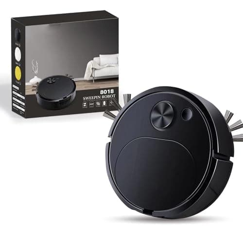 Robot Vacuum Cleaner, Powerful Suction Quiet Robotic Vacuum Cleaner Cleans Hard Floors to Low Pile Carpets Ideal for Pet Hair