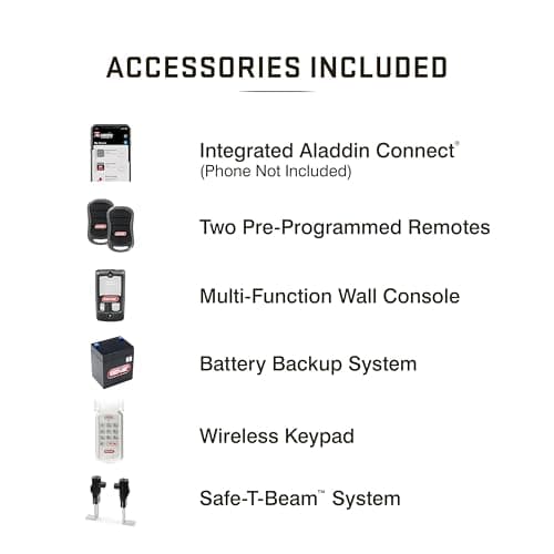 Genie 7155-TKV StealthDrive Connect Smart Garage Door Opener works with Alexa, 7155-TKV Ultra- Quiet Belt Drive 10