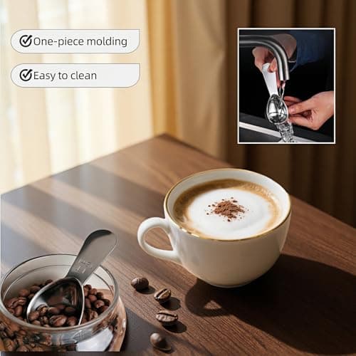 1 Tbsp(15ml) Coffee Scoop,Stainless Steel Measuring Spoons for Coffee,Protein Powder,Sugar,Easy Read Laser Engraved Mark,Short Handle Fits in Container,Rust-Resistant,Drop-Resistant (1T 15ml) 7