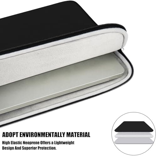 Laptop Sleeve Bag 15.6 Inch, Durable Traveling Briefcase Handle Bag & with Extra Pockets, Computer Protective Case Compatible for 15 15.6 inch HP, Dell, Acer, Asus, Black 5