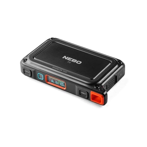 NEBO RAMBLER 100 Portable Power Station | 94.4Wh Capacity, 5-Way Output Charging, 100W AC Port Integration includes Power Inverter, Built-In Floodlight, TSA Approved