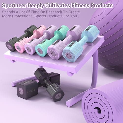 Adjustable Dumbbells Hand Weights Set: Sportneer 1 Pair 0.9-4.5KG (0.9-2.3KG) Fast Adjust Dumbbell Weight 6 In 1 Free Weights Barbells For Women Men Home Gym Workout Exercise Strength Training 7