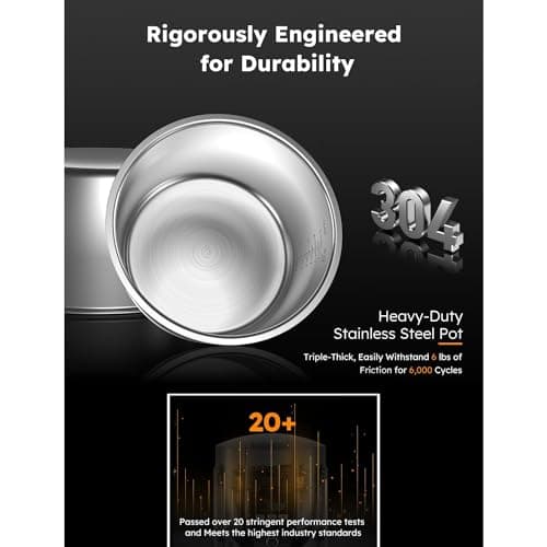 Nuwave Duet Air Fryer, Electric Pressure Cooker & Grill Combo, 540 IN 1 Multicooker with 3 Removable Lids, Slow Cook, Sautés, Dehydrator, 18/10 SS Pot, Sure-Lock Safety Tech & 13 Deluxe Accessories 6