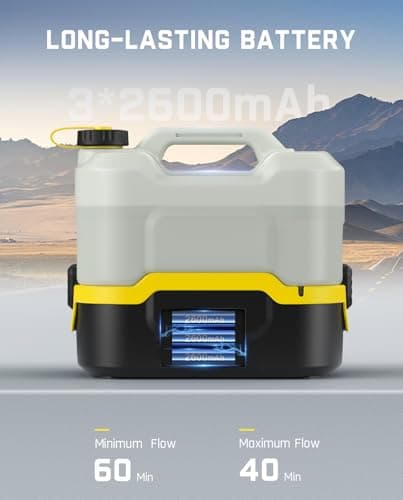 Fanttik NB8 Nano Portable Cordless Electric Sprayer w/2.1Gal Tank, Retractable Spray Head, 2600mAh Lithium Battery, IPX5, 72-98PSI, Portable Pressure Washer for Garden, Camping Shower and Pet Cleaning 8