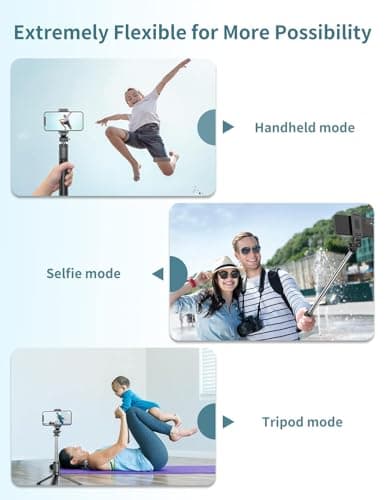 Selfie Stick Tripod with Detachable Wireless Remote, 4 in 1 Extendable Portable Selfie Stick & Phone Tripod Stand Compatible with Gopro, iPhone/Samsung/Huawei 6