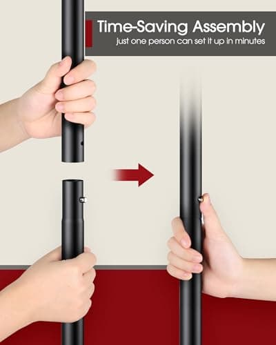 Sakugi Clothes Rack - Double Rods Clothing Rack with Mesh Shelf, Hooks & Wheels, Metal Clothing Racks for Hanging Clothes & Bags, Multifunctional Garment Rack for Laundry, Black, 28.7" x 16.5" x 59.1" 5