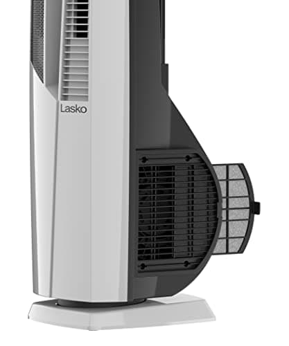 Lasko Oscillating Hybrid Fan and Space Heater for Home, All Season High Velocity Hybrid with Tip-Over Switch, Remote Control, Timer and Thermostat, 37.5 Inches, White, 1500W, FHV820 9