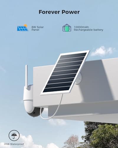COCOCAM 24/7 Recording AOV WiFi Security Camera Outdoor Wireless with 10000mAh Battery 8W Solar Panel, 2K PTZ, 30 Meters Night Vision, AI Detection, AI Tracking, Two-Way Audio 6