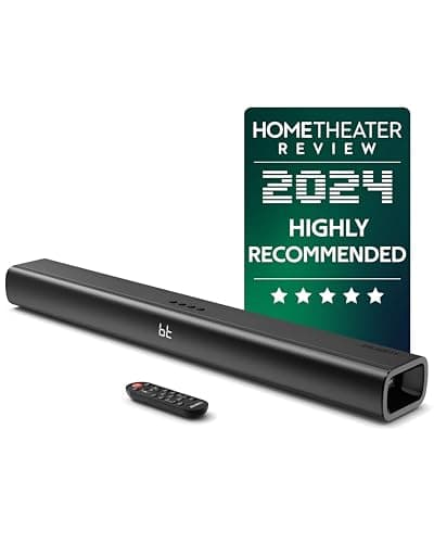 Majority 140W Bluetooth Sound Bar for Smart TV | 31" 2.1 Wireless Soundbar for TV with 3D Sound | TV Speakers Sound Bar with Built in Subwoofer | HDMI, AUX, Optical Compatible Mini Soundbar Naga 80